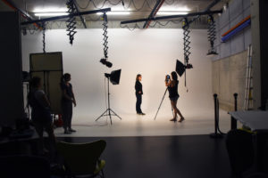 Im EMM-Fotostudio an der HdM wurde für jede Teilnehmerin ein neues Bewerbungsbild erstellt.