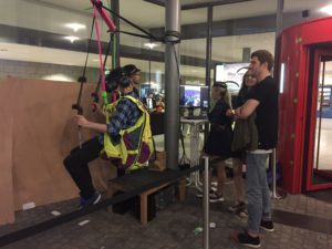 Flug mit dem Fallschirmsimulator