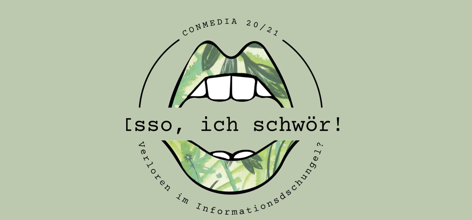 Logo CONMEDIA 2021 mit Slogan "Isso, ich schwör!"